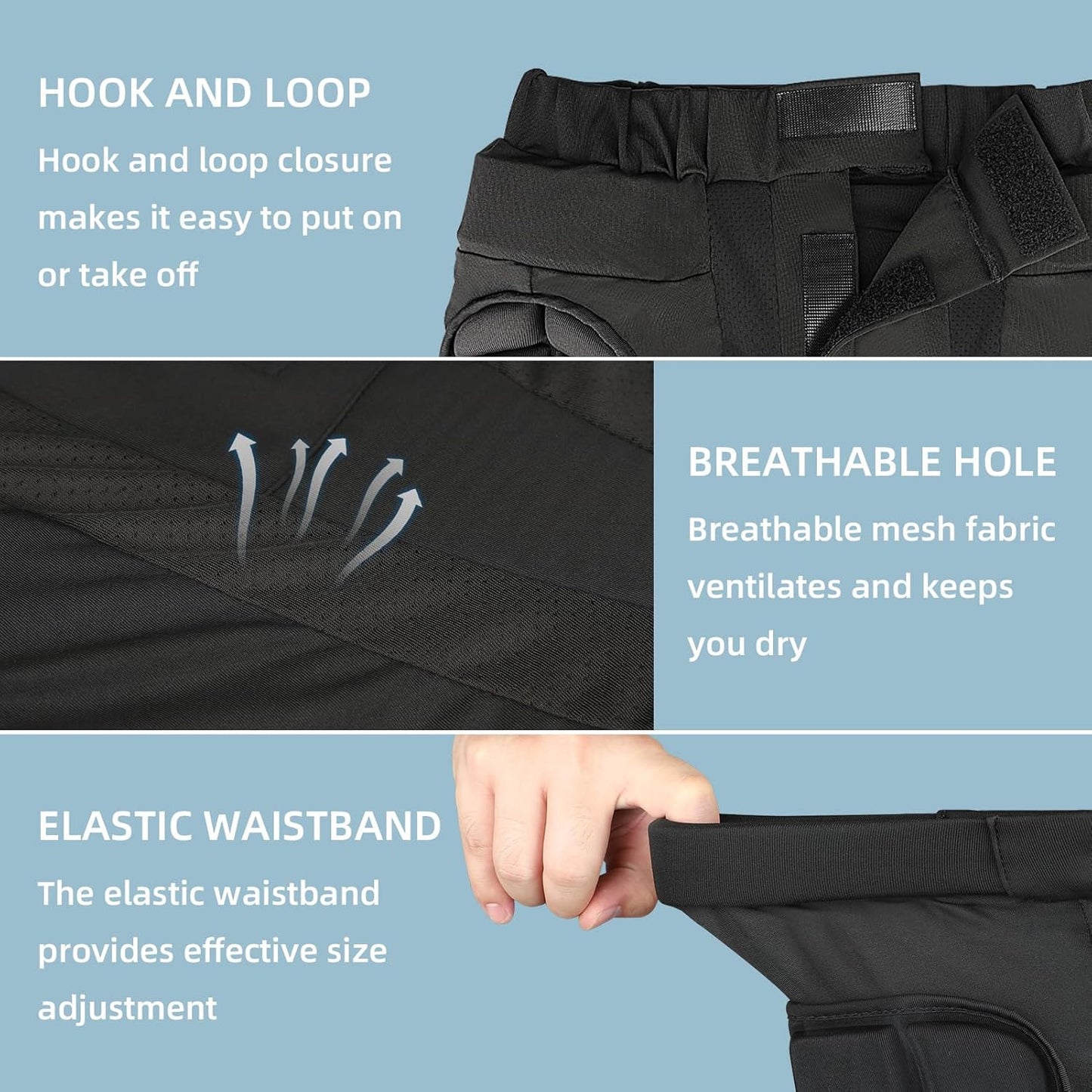 Hüftprotektor-Shorts für Wintersport, XXL