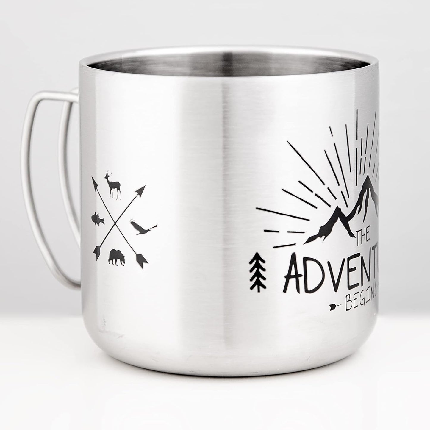 Edelstahltasse To-Go mit abnehmbaren Deckel (330 ml), Edelstahl To Go
