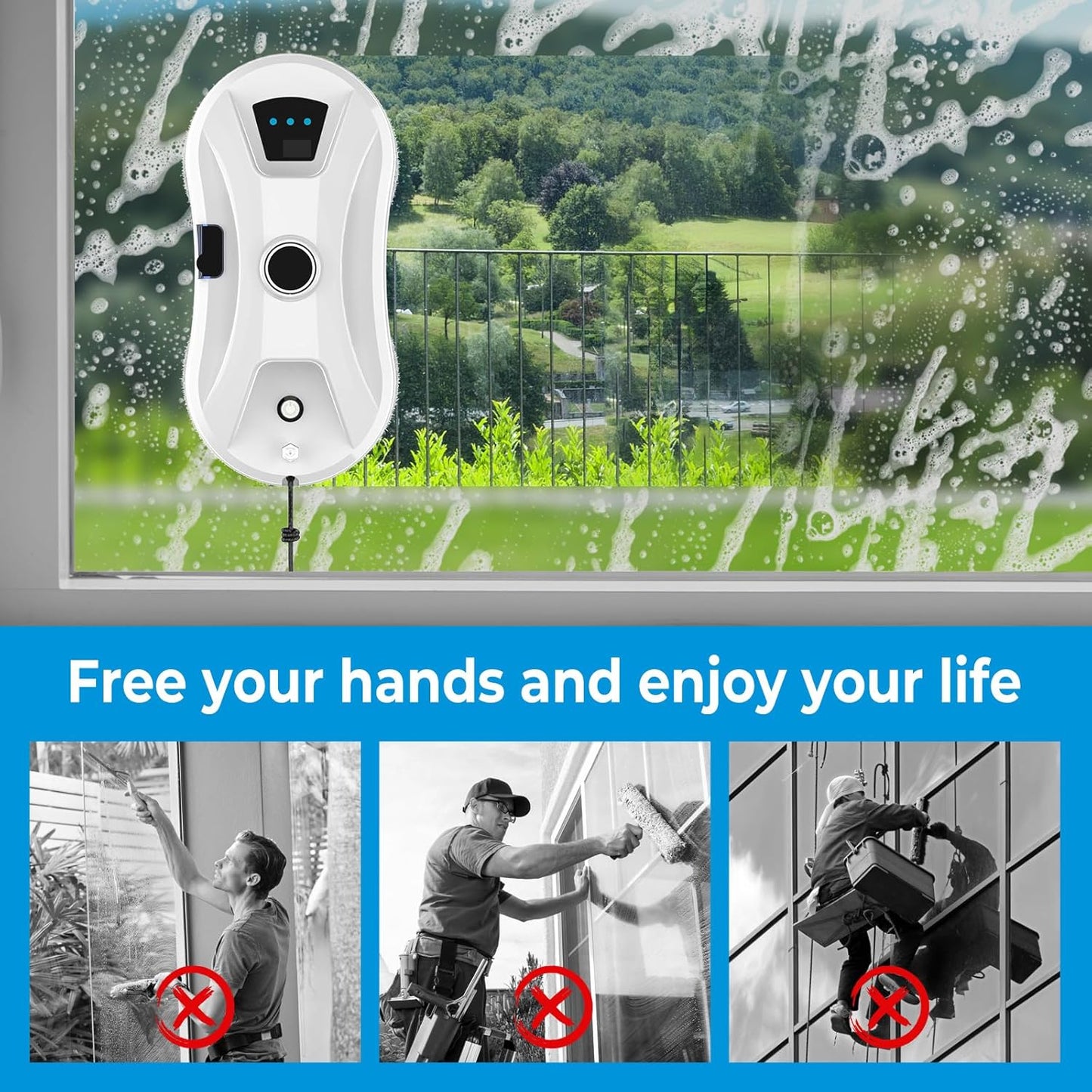 Fensterputzroboter mit Automatischer Wassersprühfunktion, A
