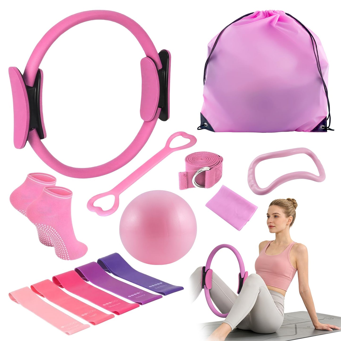 13-teiliges Pilates Ring Fitness-Set