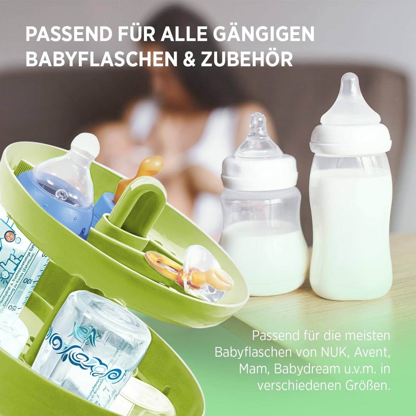 Sterilisator für Babyflaschen, Grün