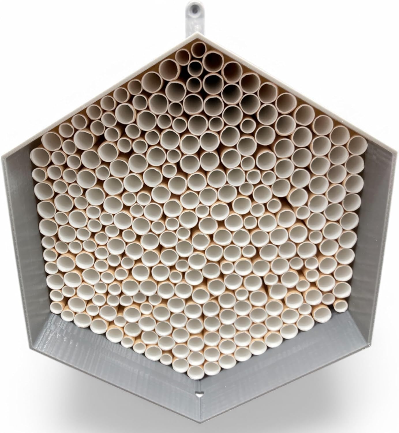 Wildbienen-Nisthilfe mit 300 Nisthülsen, Grau ca. 300 Niströhren