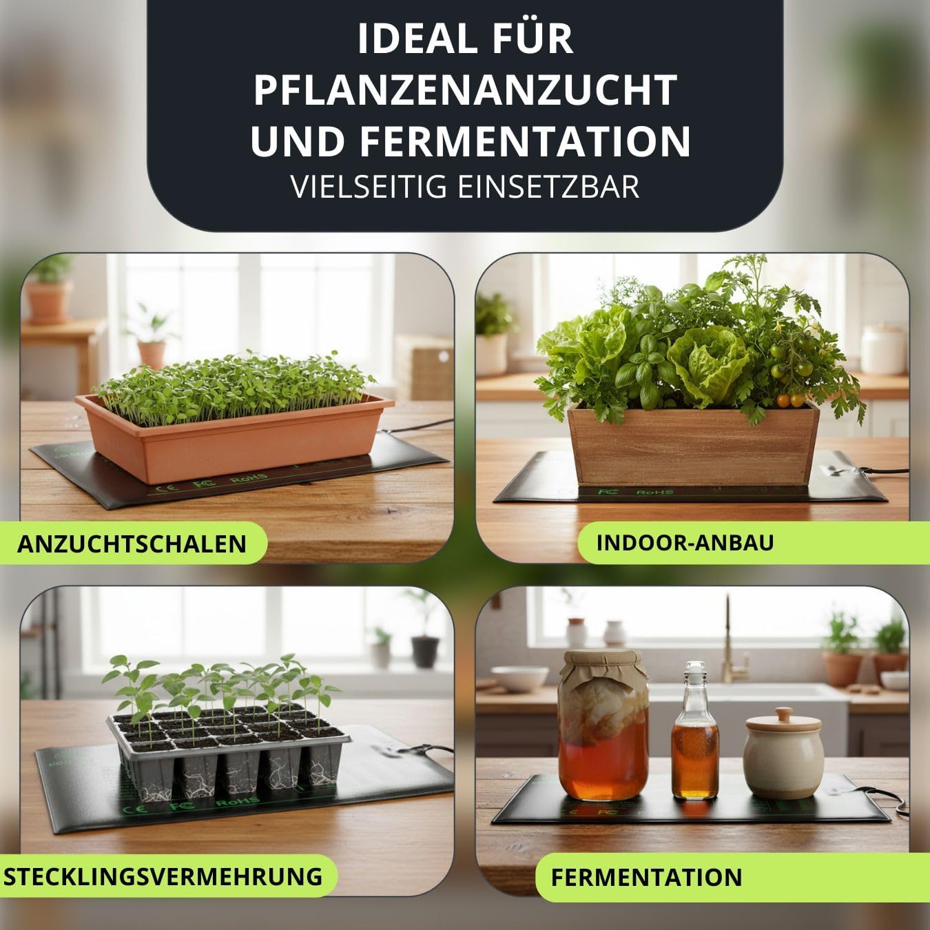 Heizmatte für Anzucht und Keimung