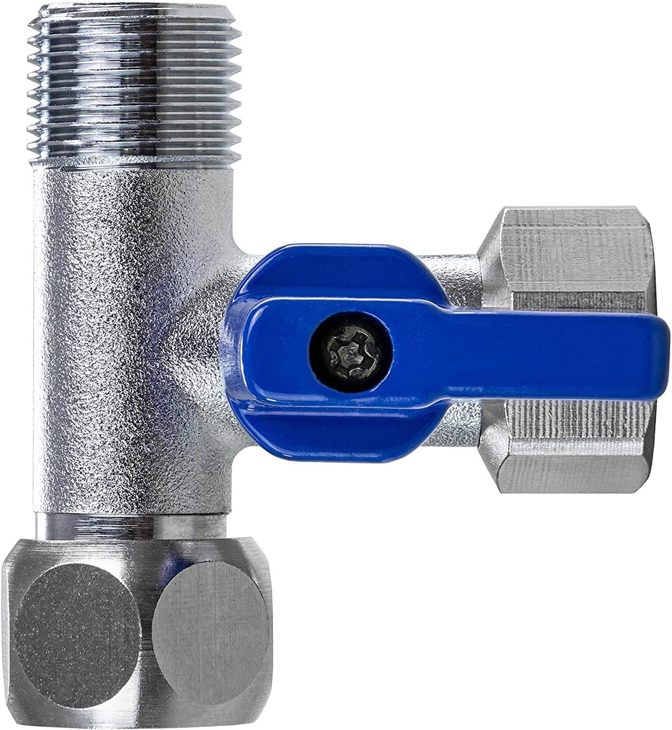 Absperrventil Adapter T-Stück für Wasserfilter & Kühlschränke, 3/8 AG x 5/16 x 3/8 ÜM