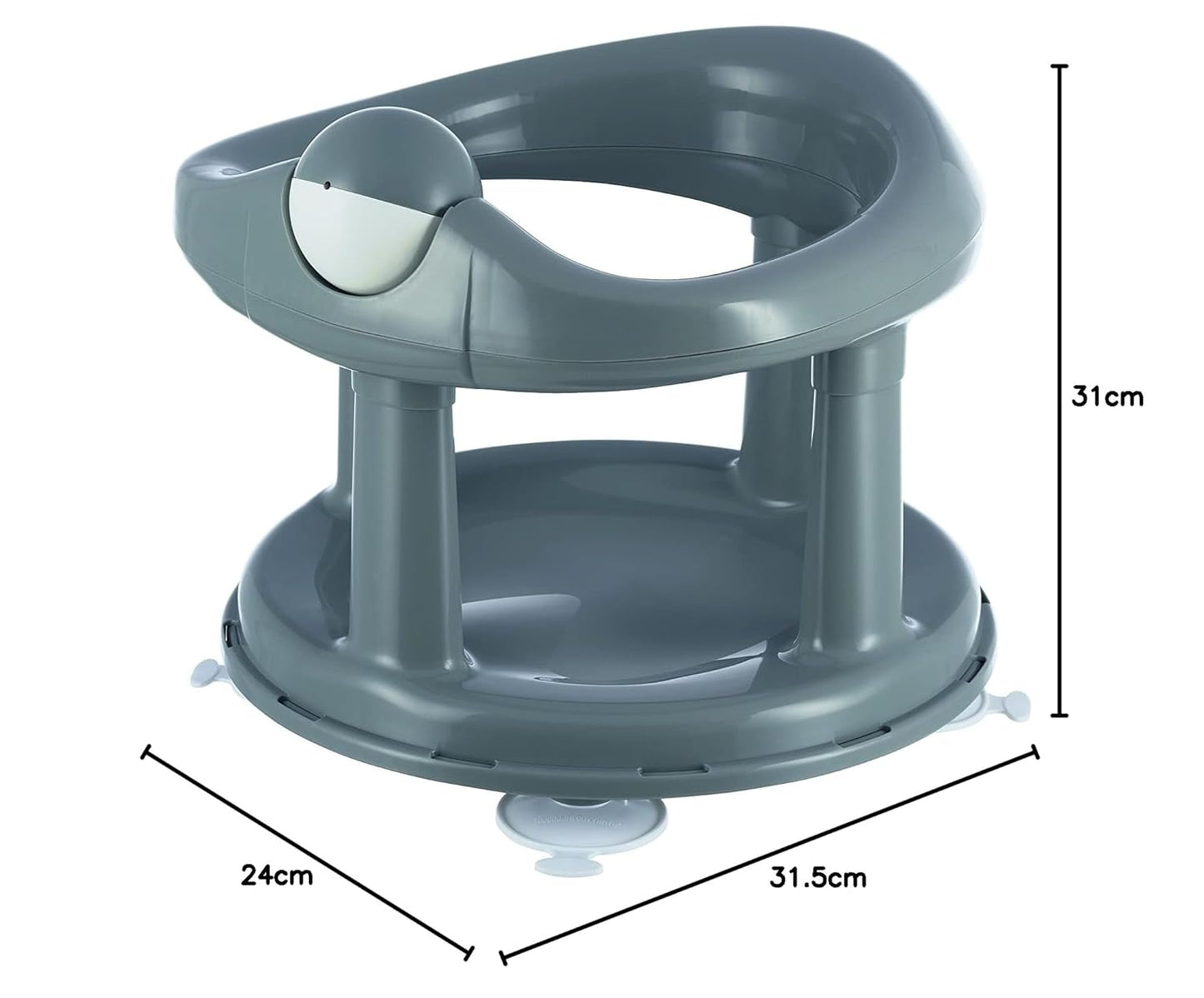 Drehbarer Badewannensitz für Babys, Grey
