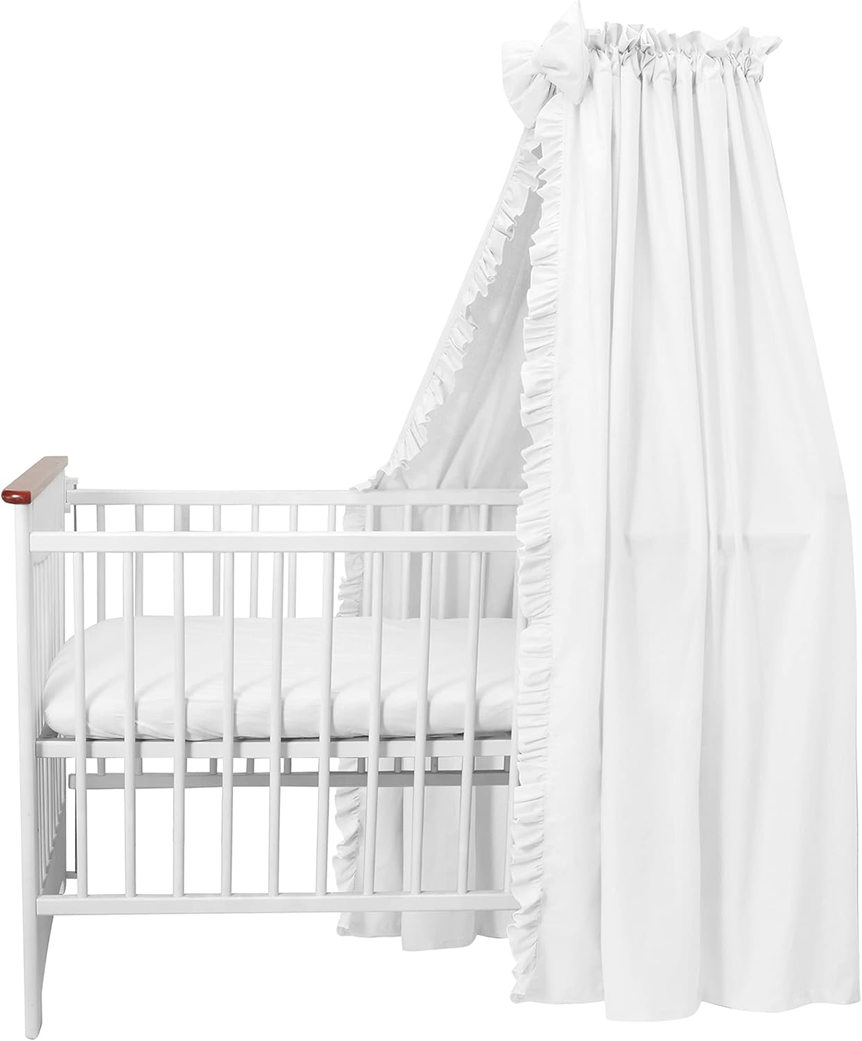 Baldachin Deko-Set für Kinderbett (ohne Stange), Weiss