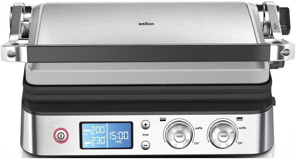 MultiGrill 9 Kontaktgrill, 2 Grill-/2 Plancha-Platten
