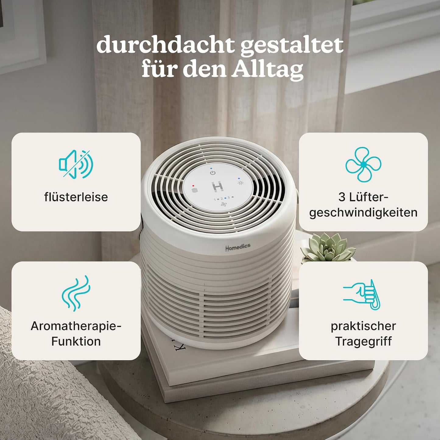 WhisperPure Comfort Luftreiniger, Beige