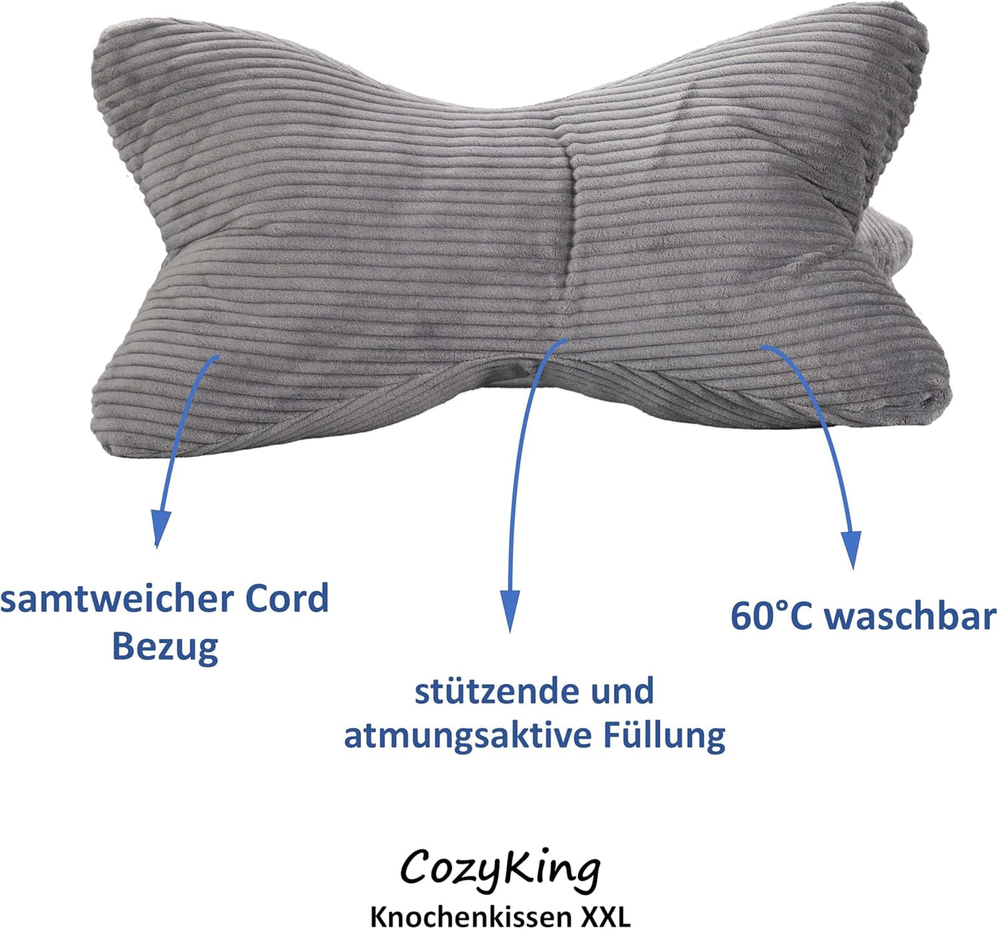 Leseknochen, Xxl Cord Grau