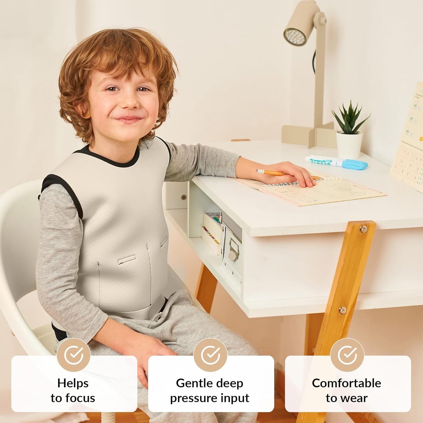 Gewichtsweste für Kinder, L Beige