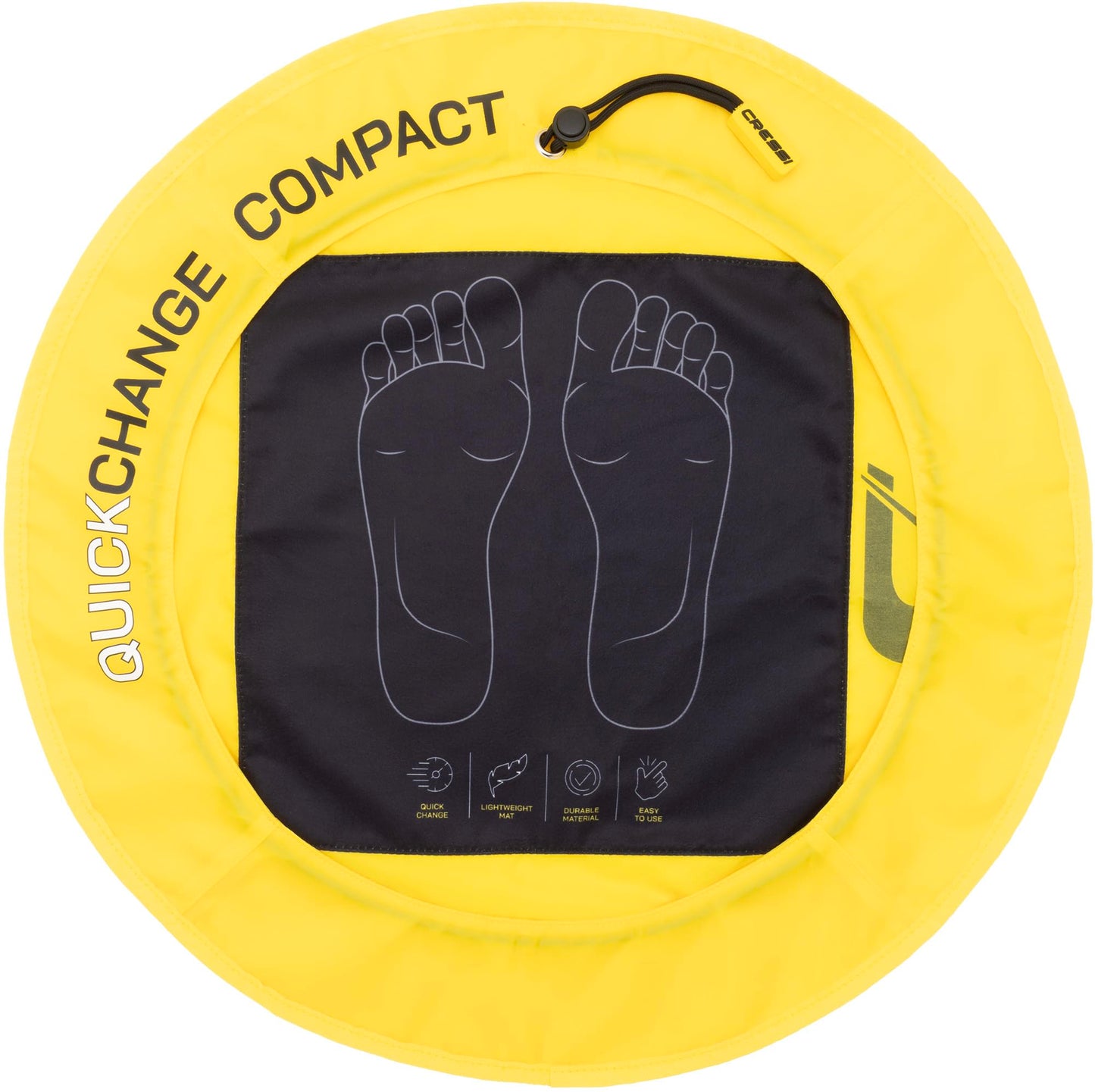 Quickchanging Mat Compact Hygienematte für Wassersport & Umkleideräume, Mat Compact Ø 55cm Gelb
