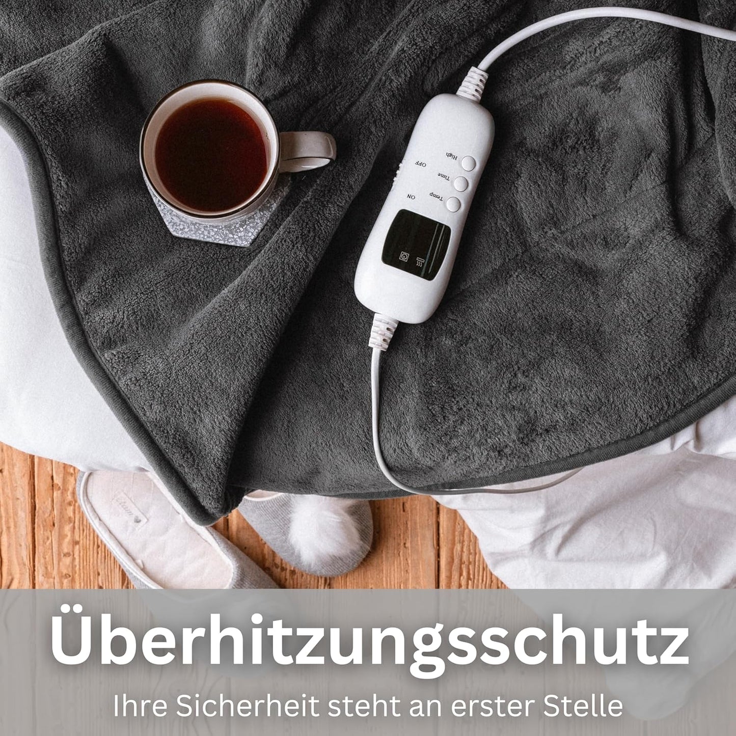 Elektrische Heizdecke mit Abschaltautomatik