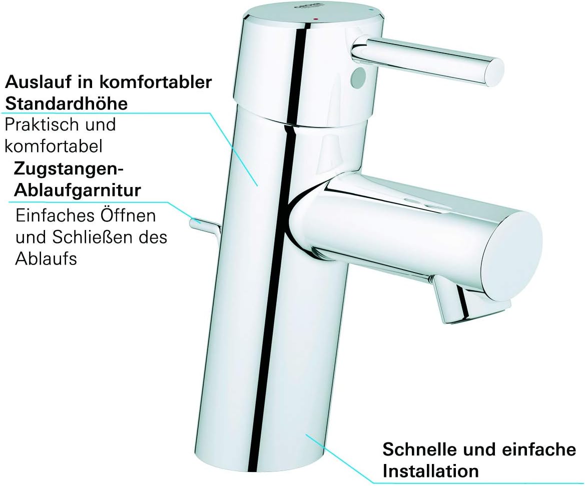 Concetto - Einhand-Waschtischbatterie, S zugstange
