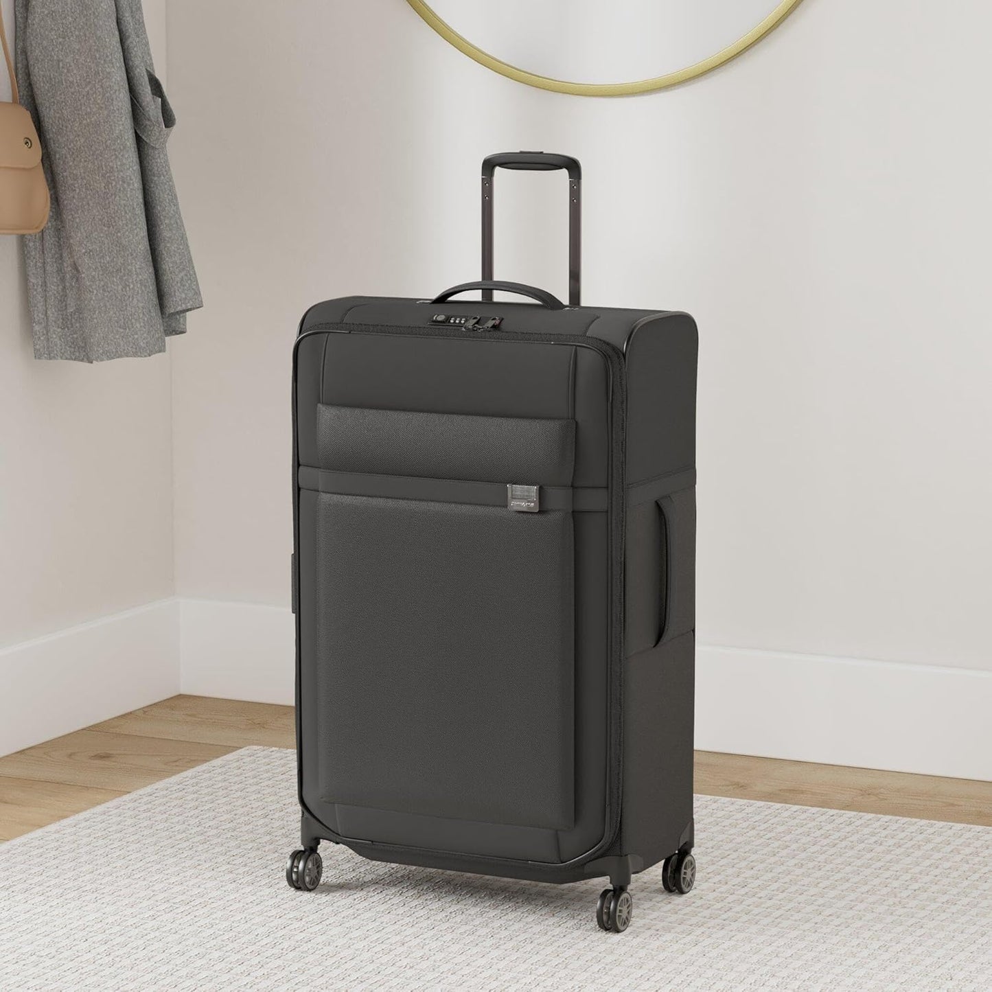 Airea Koffer, Schwarz (Black) L (78 cm - 111.5/120 L) Einfarbig