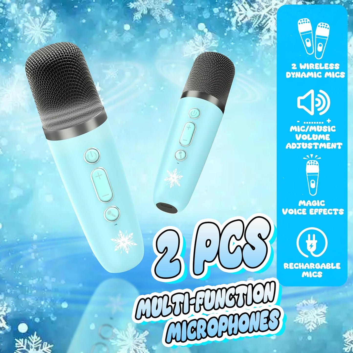 Kinder-Karaokemaschine mit 2 Mikrofonen