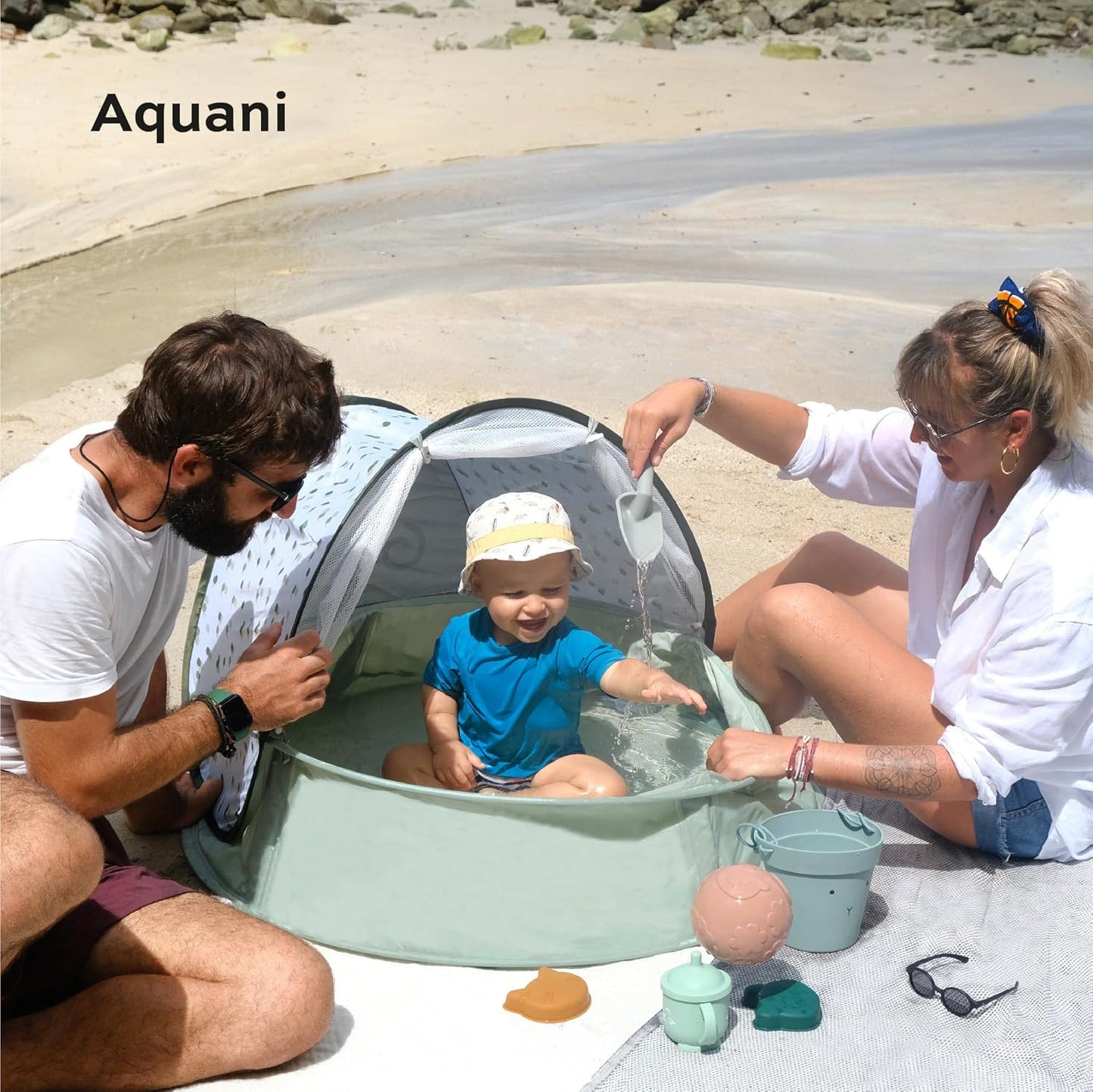 Strandmuschel mit UV-Schutz LSF 50+, Provence