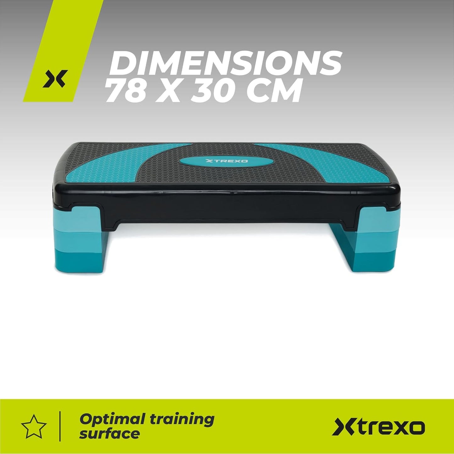 Höhenverstellbarer Aerobic Step für Fitnesstraining, Blau