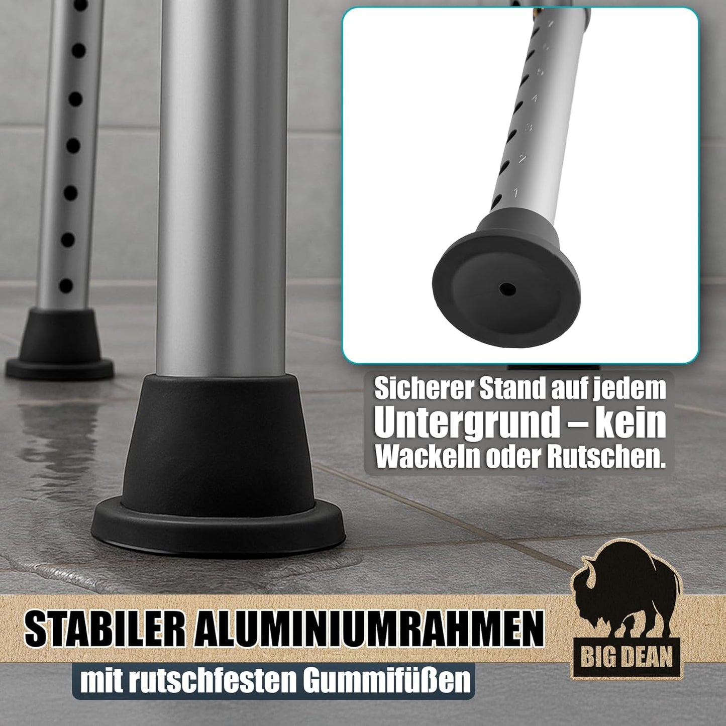 Drehbarer Duschhocker höhenverstellbar
