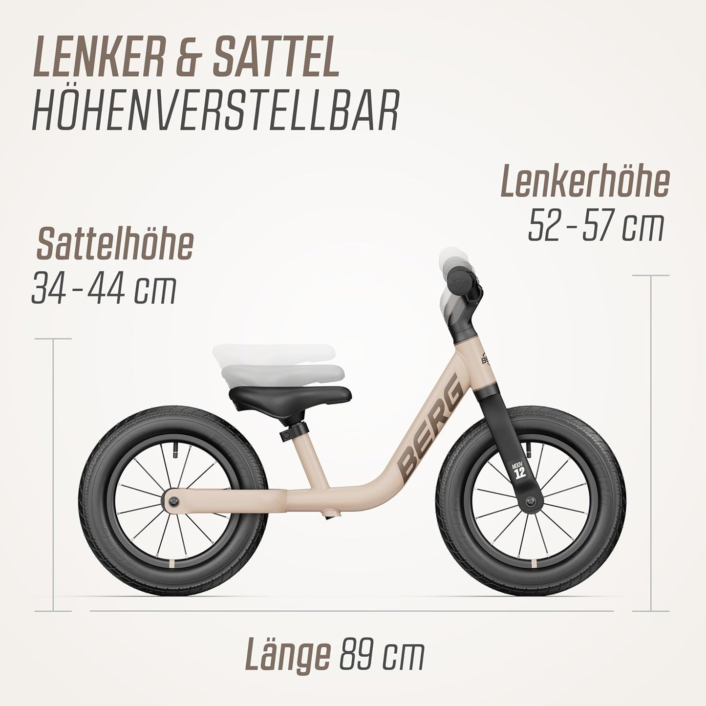 Laufrad Moov 12, Sandbeige