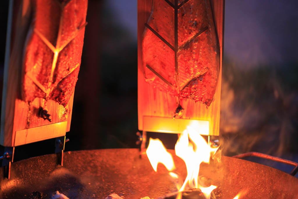 2er Flammlachs-Räucherbrett-Set