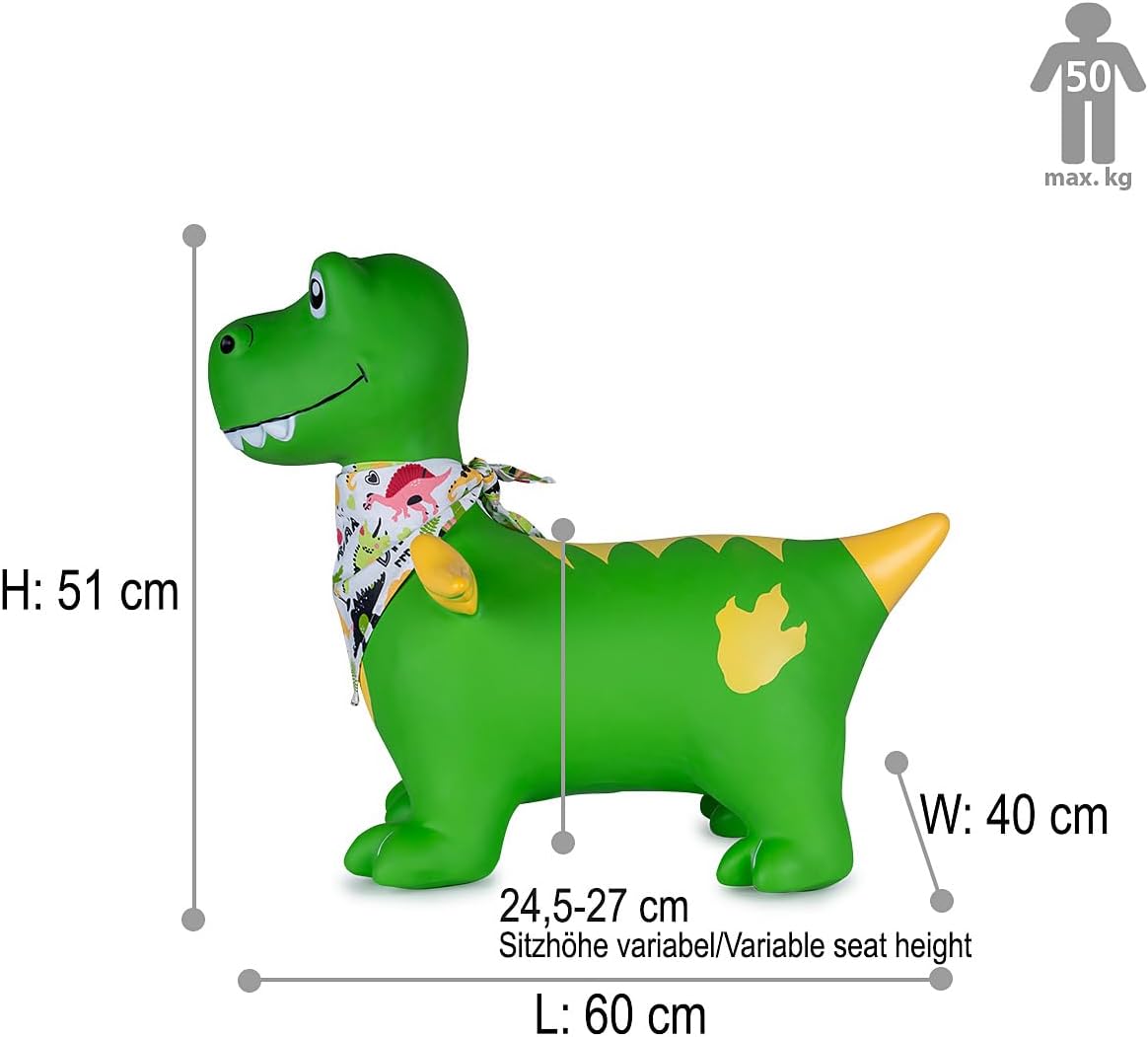 Hüpftier Dino HoppyDoo mit Pumpe