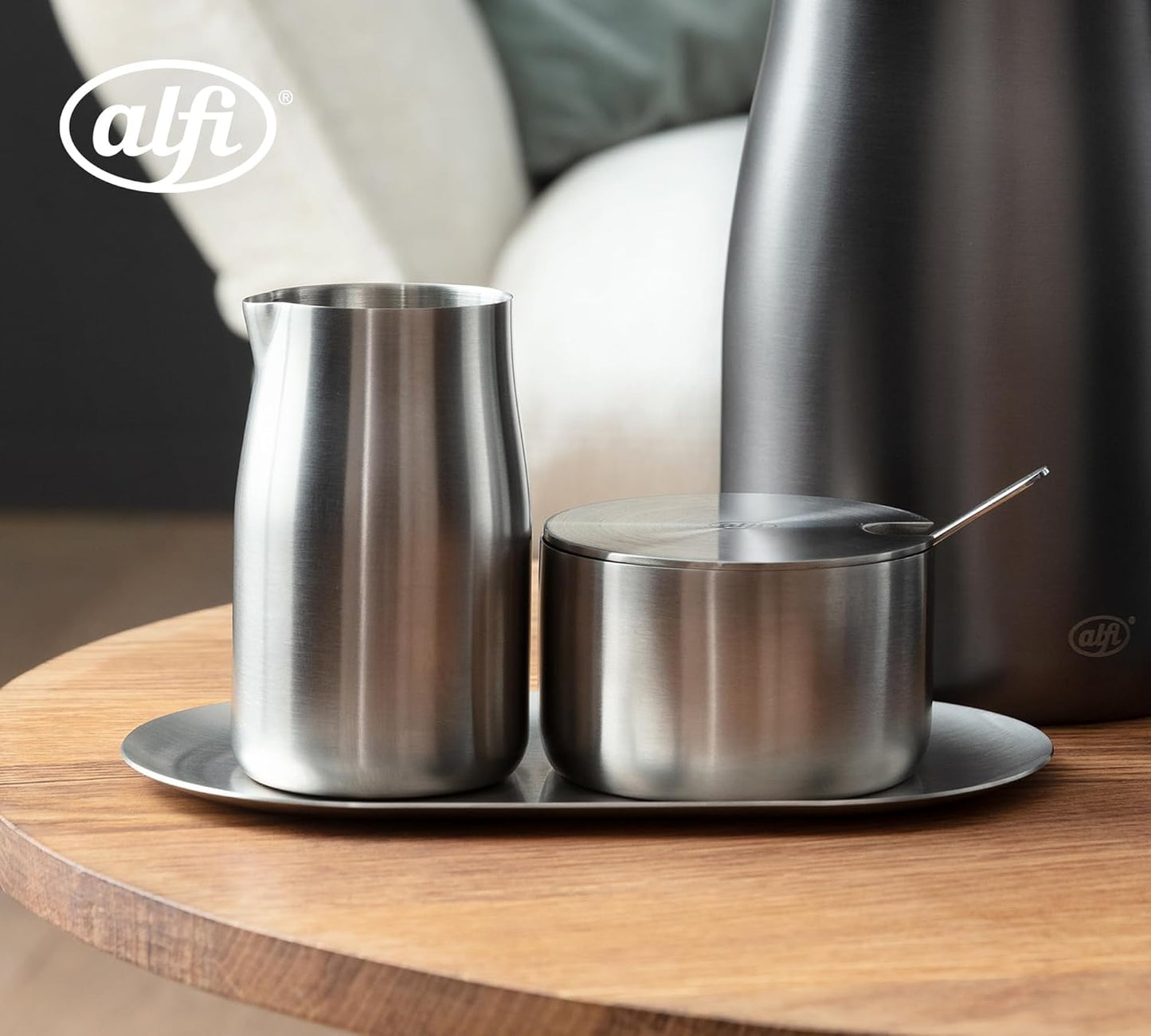 Milch- und Zuckerset, Stainless Steel Mat