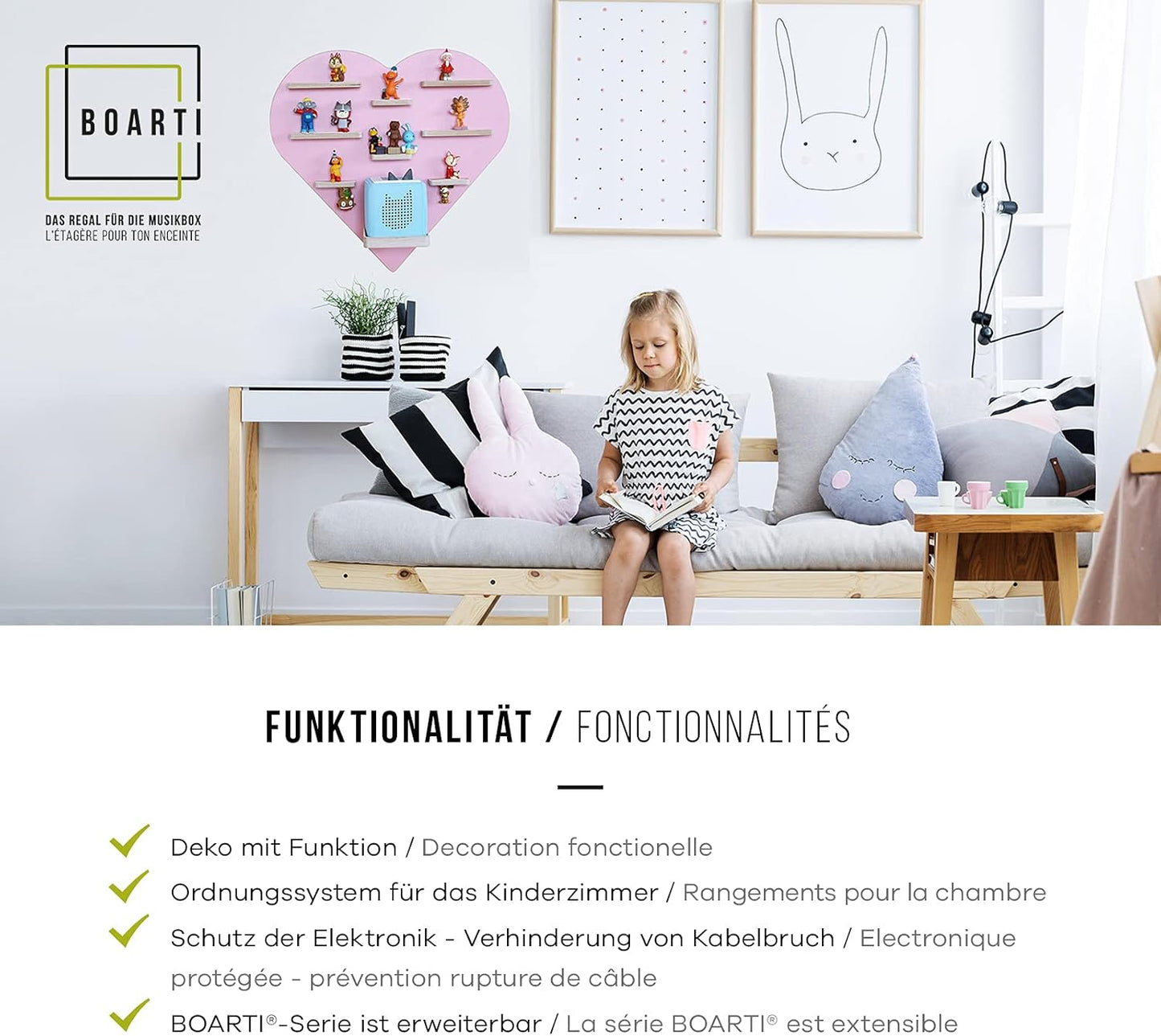 das Original Buchstabe F in Grau für Toniebox und Tonies