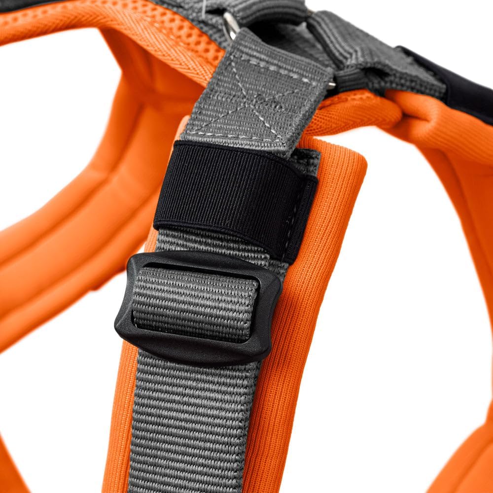 Hundegeschirr Maldon UP, weich gepolstert, reflektierend, orange/grau XS-S