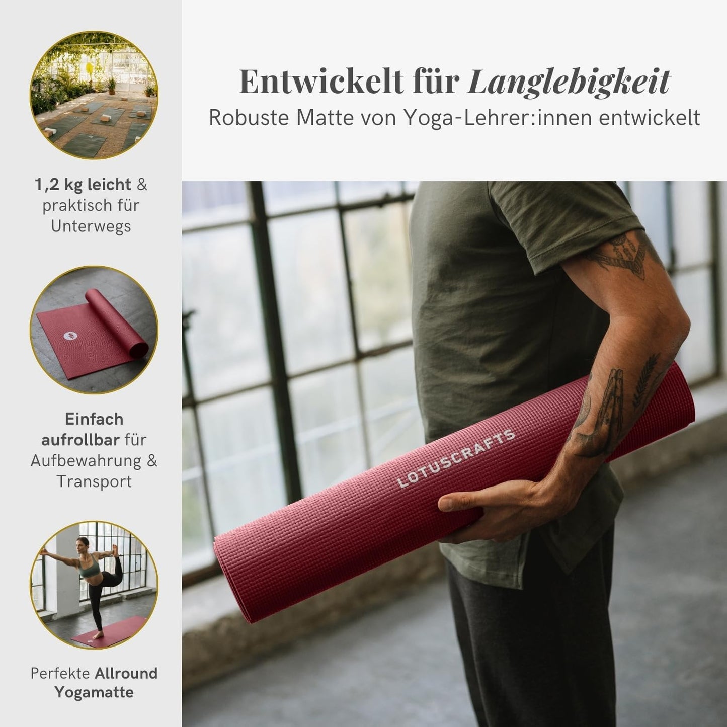 Yogamatte Mudra, Standard / Aubergine