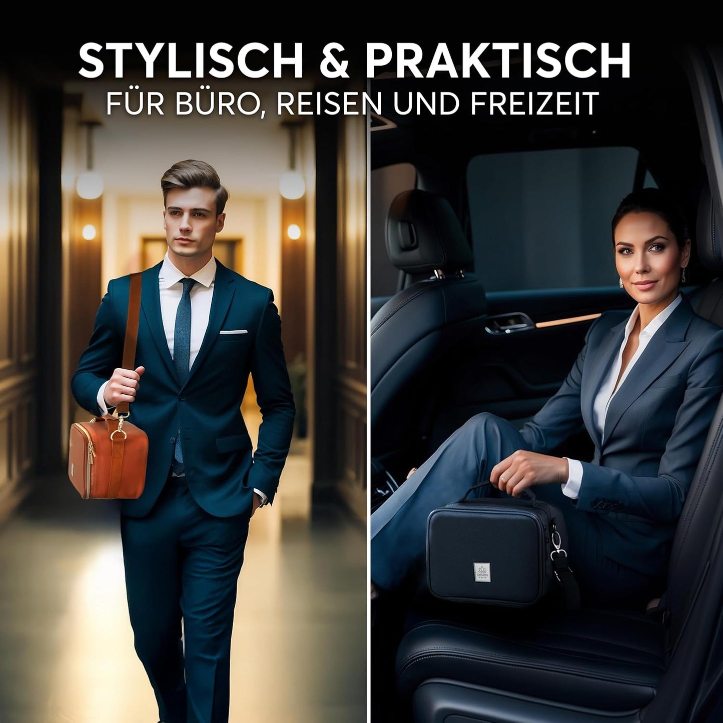 Lunchbag Kühltasche, XL - 1500 ml Braun