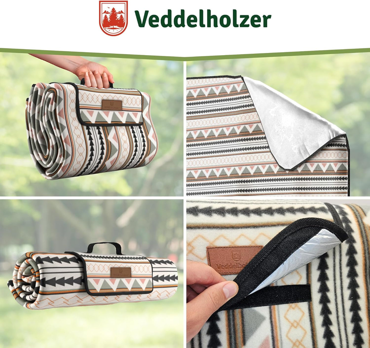 Boho Picknickdecke XXL wasserdicht & sandfest, Boho