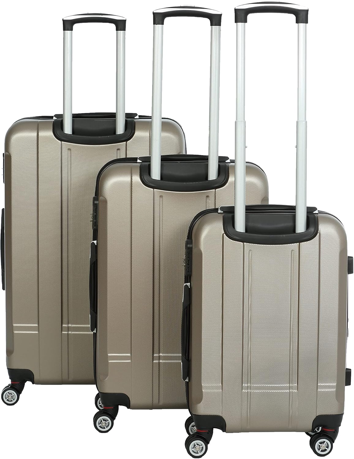 Luxus Kofferset aus ABS, 3.tlg Set Champagne