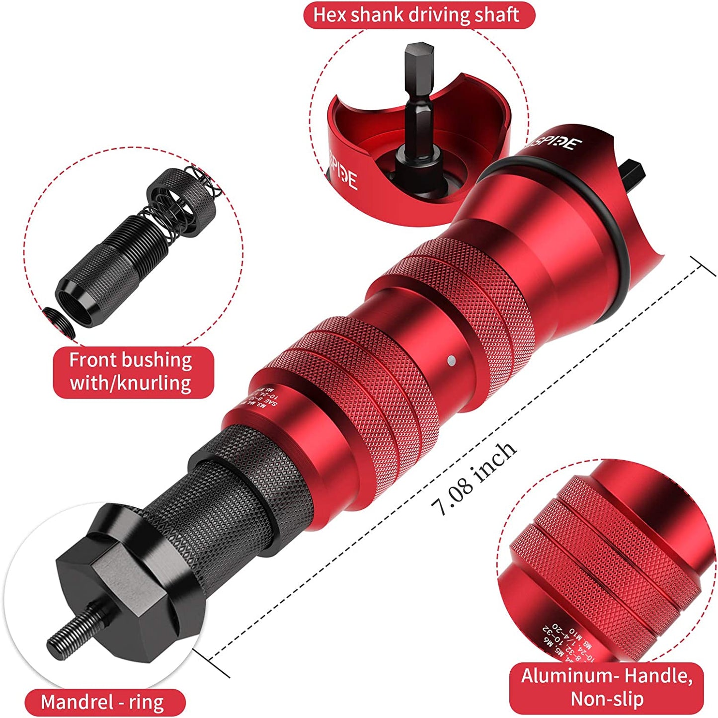 Nietmuttern Adapter Kit, Nietmuttern Adapter Kit