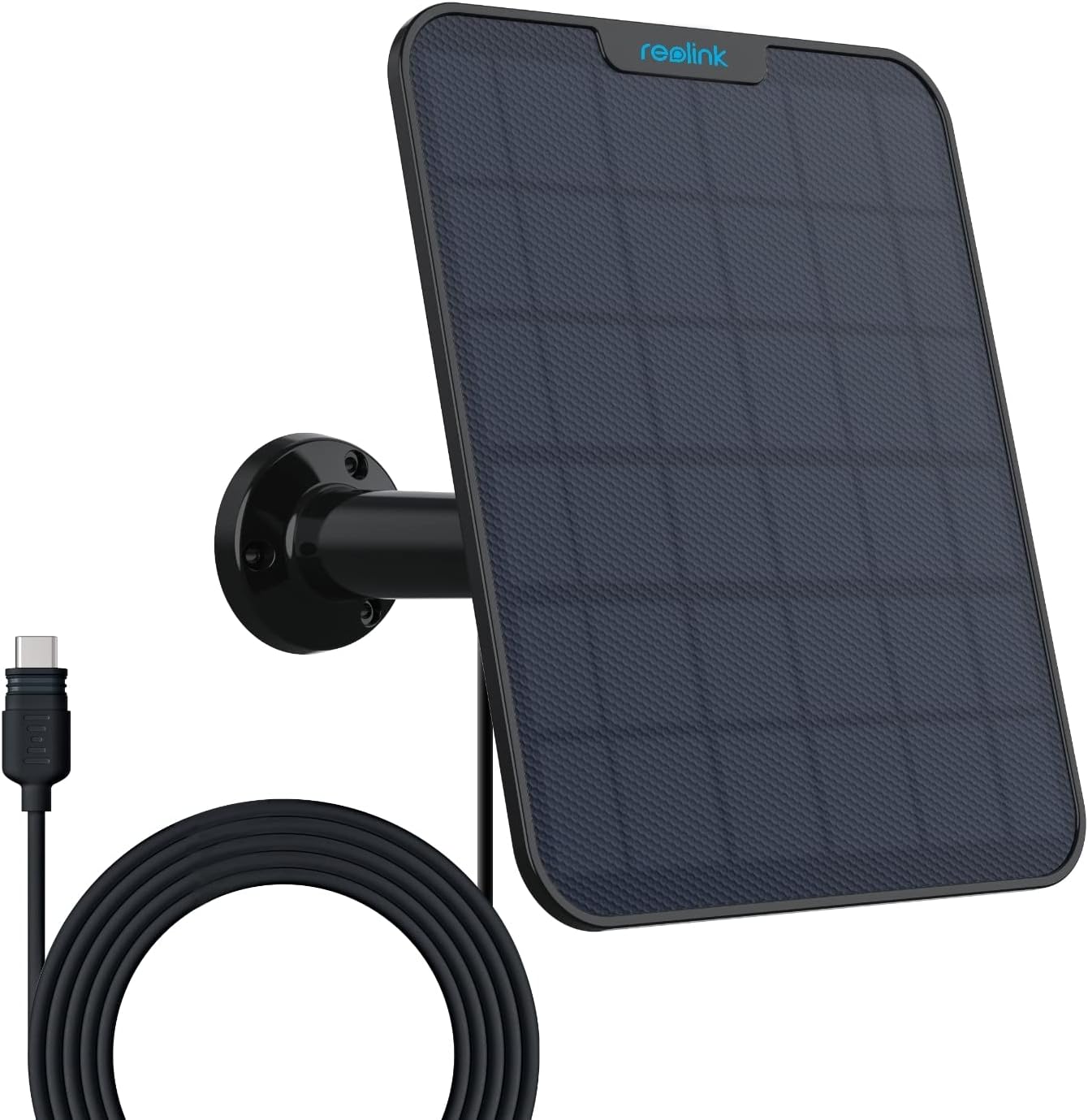 Solarpanel für Akku Überwachungskameras, Schwarz