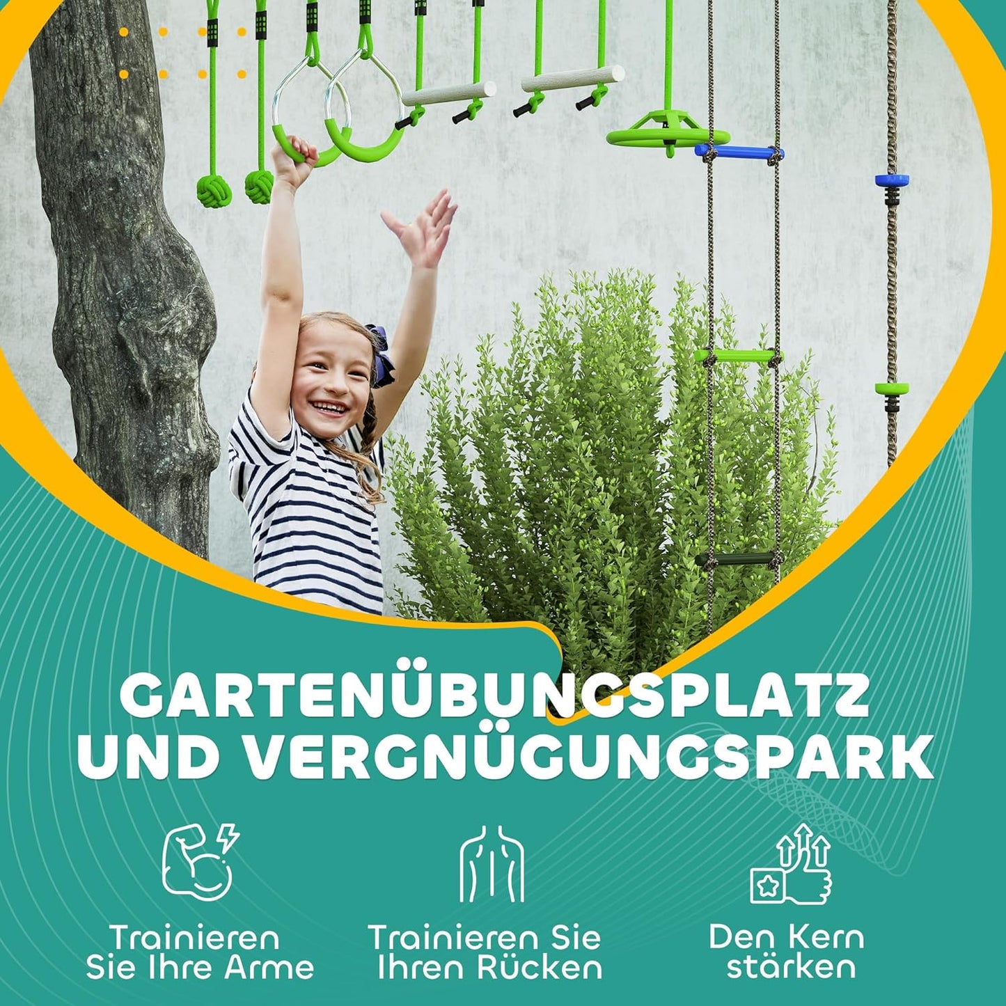 Ninja Slackline Hindernisparcours-Set