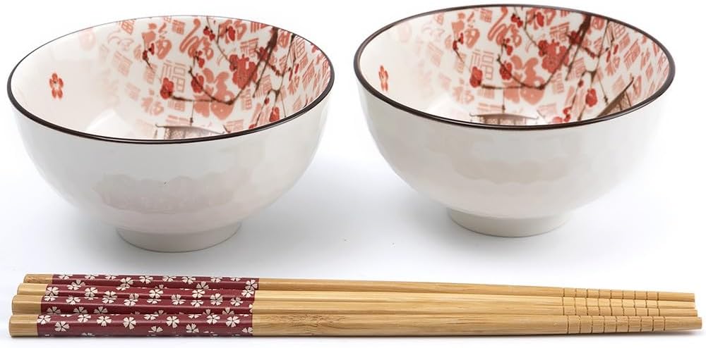 Japanische Kirschblüten-Schalen-Set, 11 cm Mehrfarbig