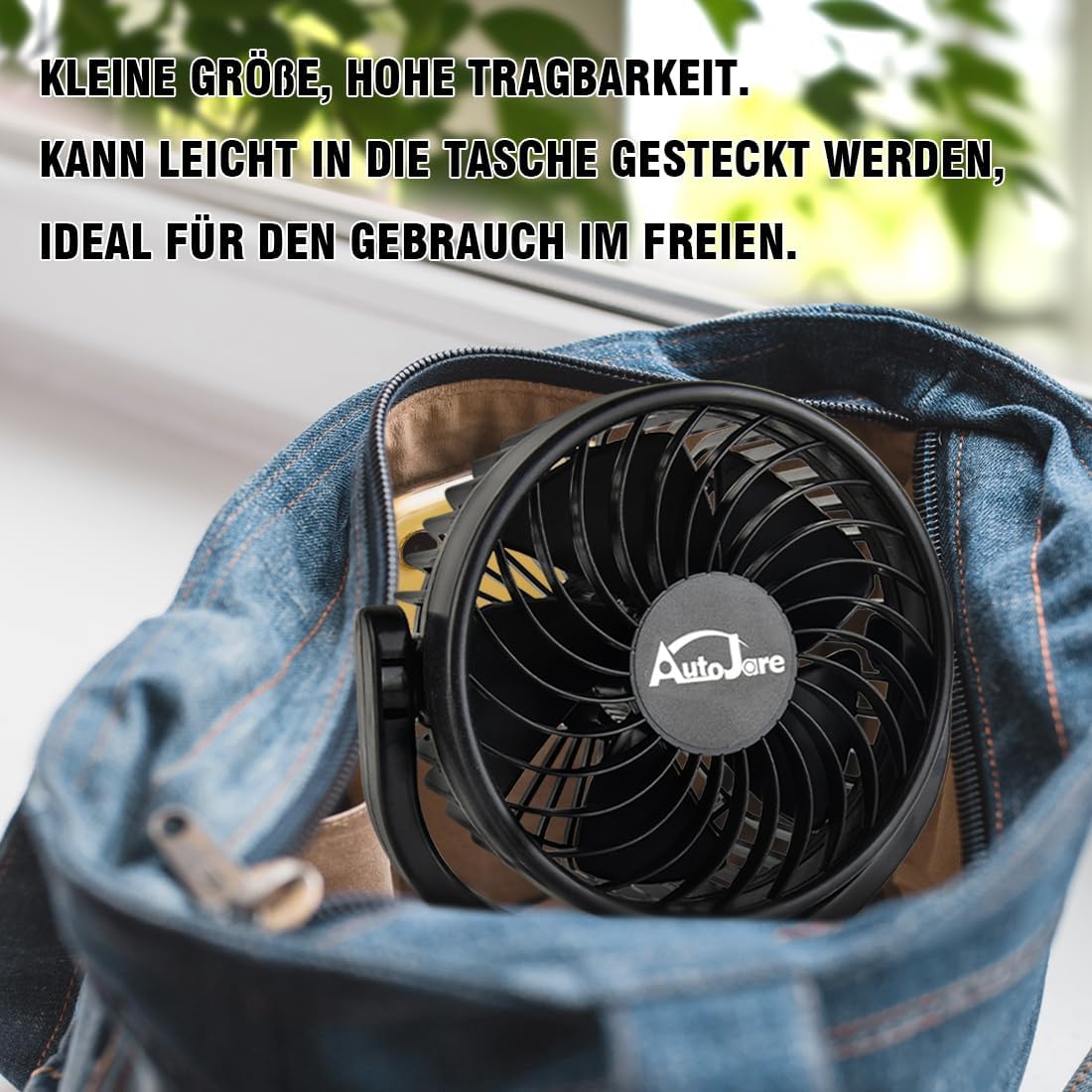Tragbarer Akku-Tischventilator