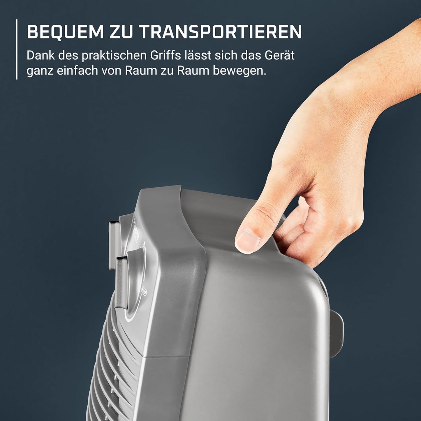 SO2212F0 Heizlüfter mit Thermostat & Kühlstufe, Hellgrau