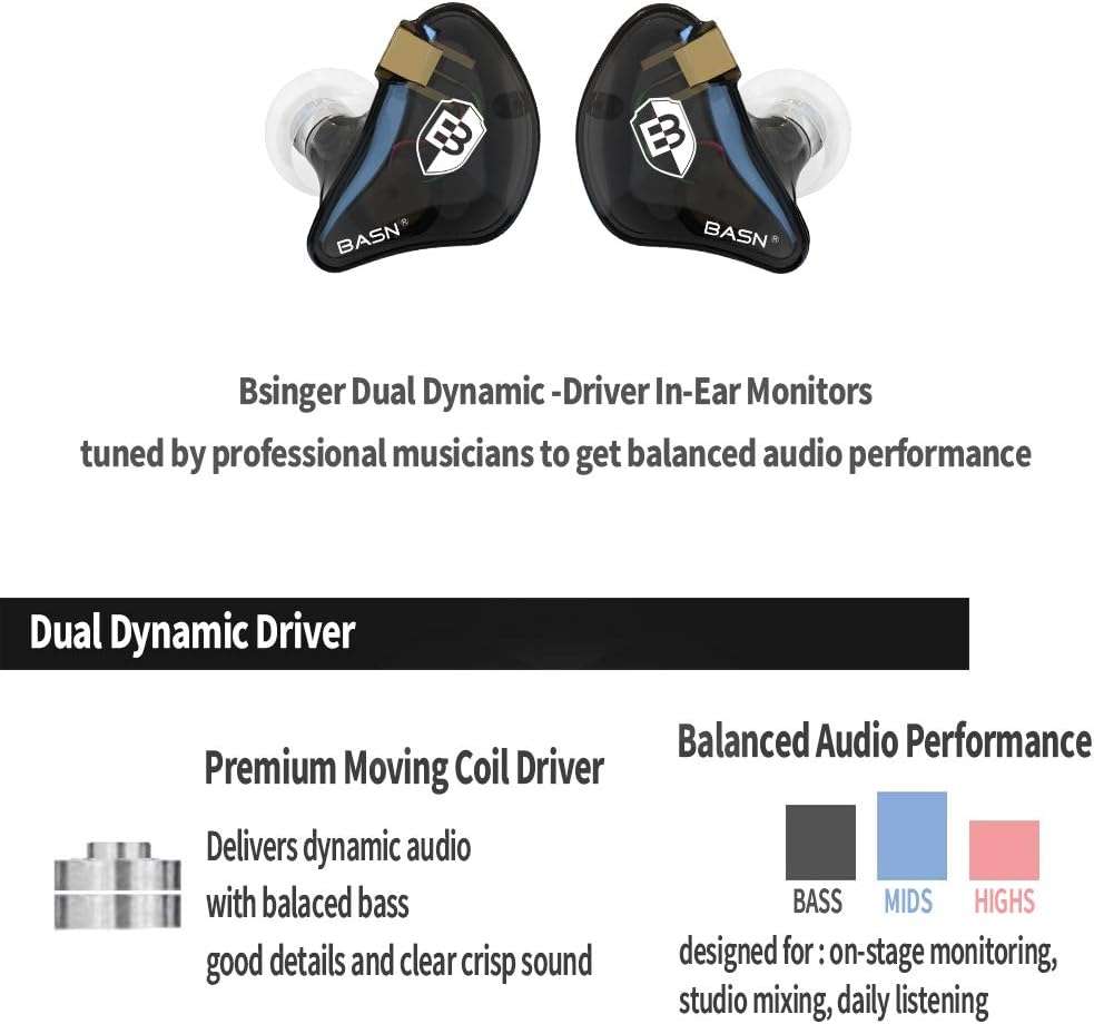 In-Ear-Kopfhörer mit Dual-Treibern, Bsinger-Series, Black