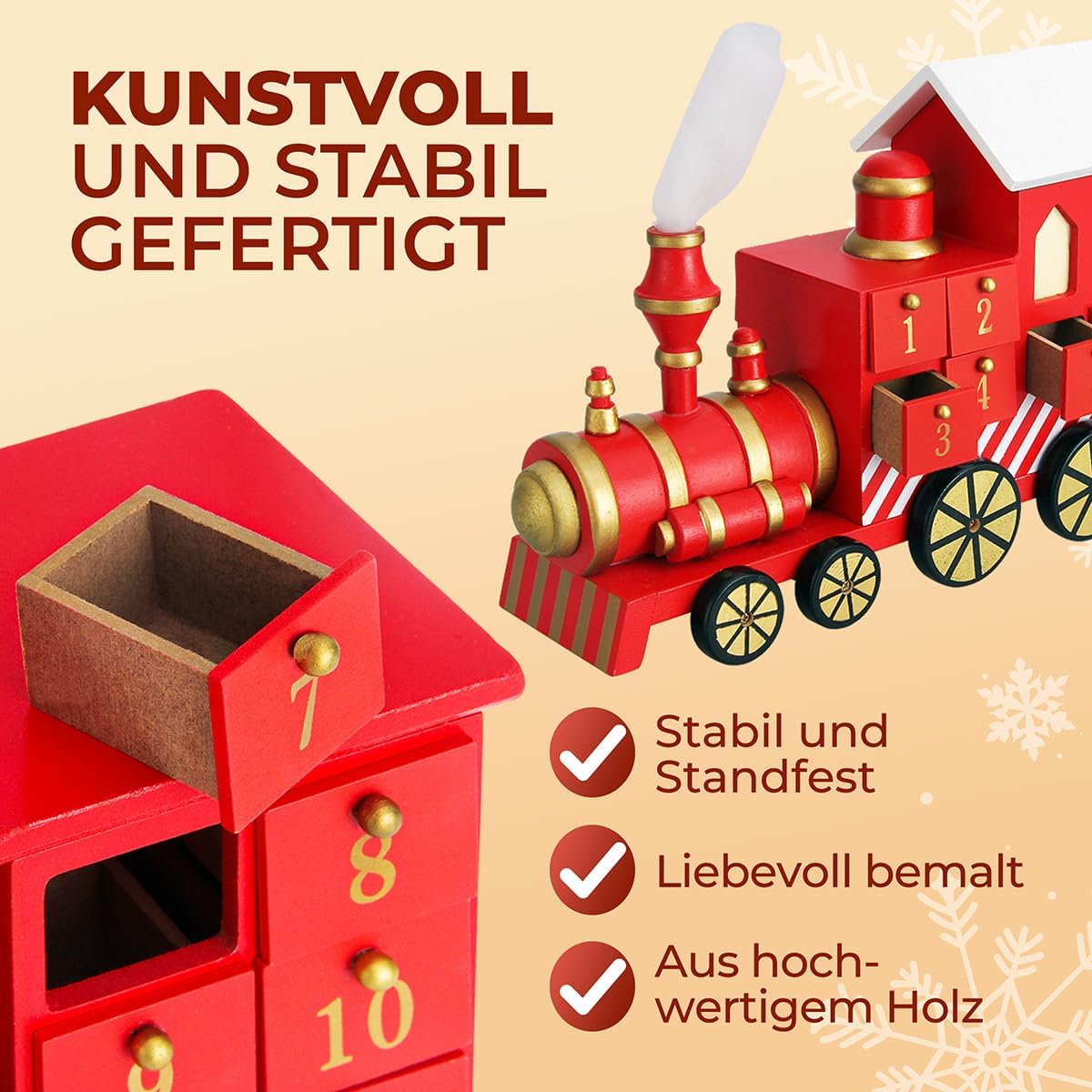 Adventskalender Lokomotive zum Befüllen (24 Türchen), Lokomotive