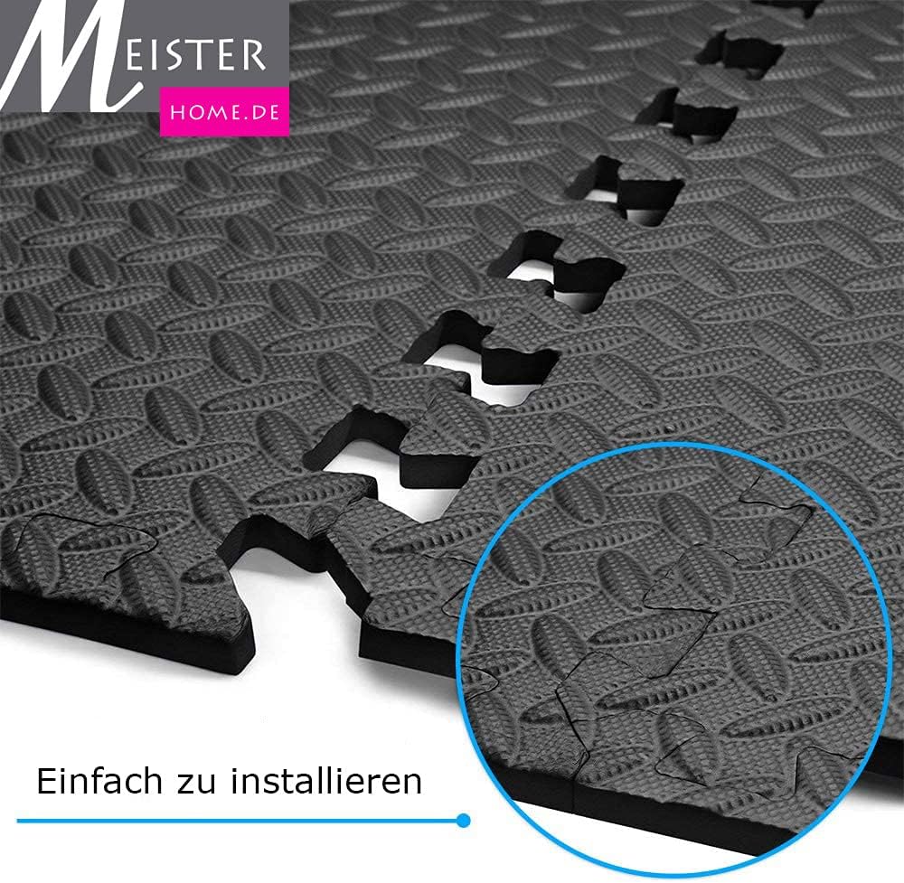 21-teiliges Puzzlematten Bodenschutz-Set, Schwarz, 21 Stück
