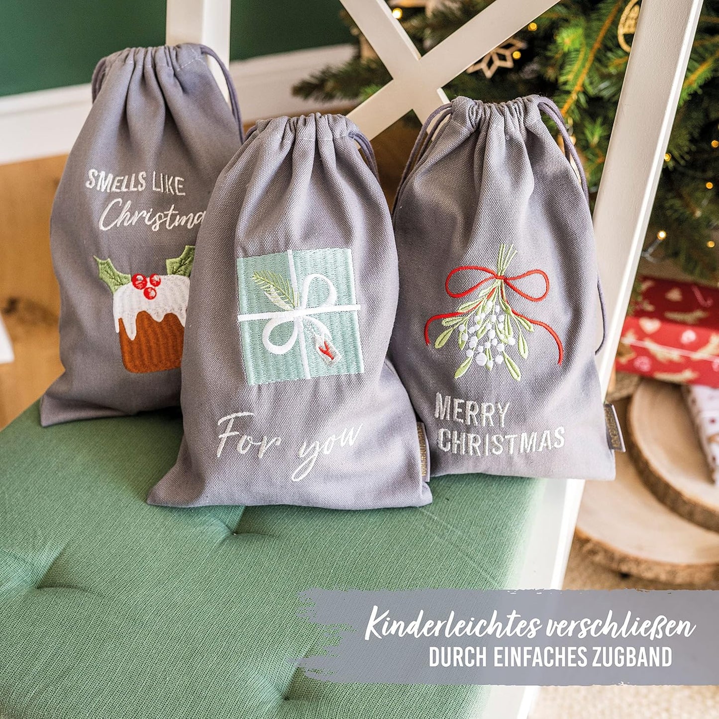 3-teiliges Geschenkverpackung-Set, 20 x 30 cm - Grau - Set 11 - 3 St.