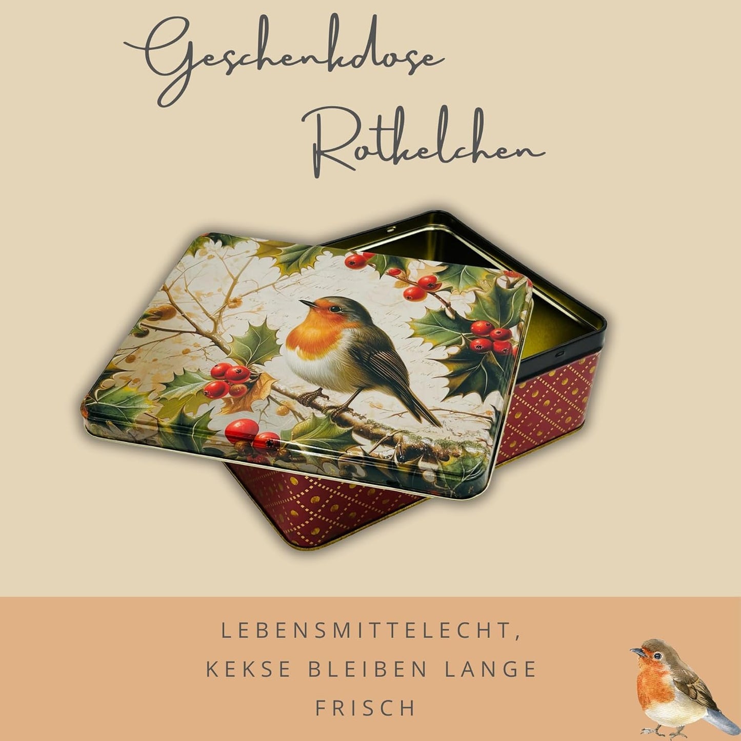 Geschenkdose Rotkelchen, Rotkelchen
