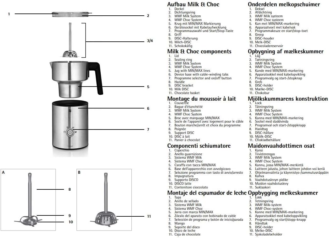 Lono Milchaufschäumer Milk & Choc, Lono Milk & Choc – 150-500 ml