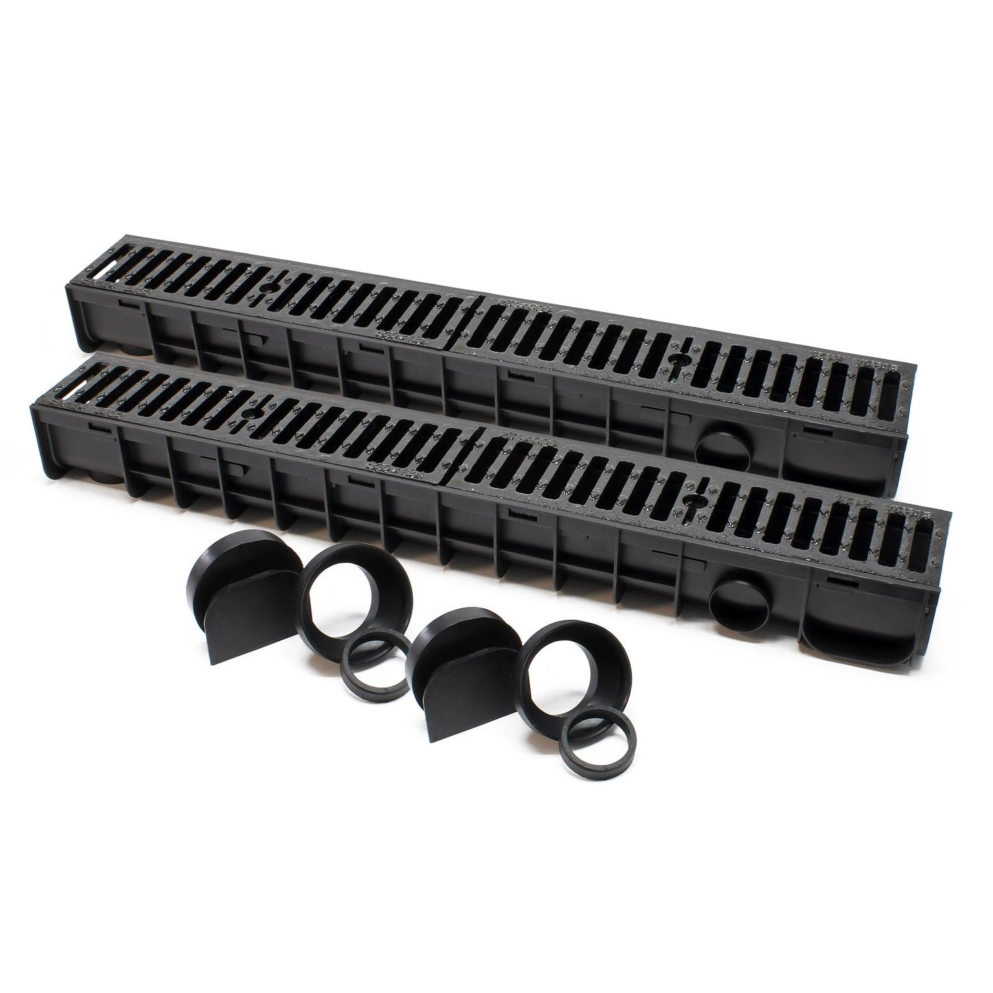 Entwässerungsrinne 2x1m Abdeckrost, Gusseisen 2x 1 m, 25 t