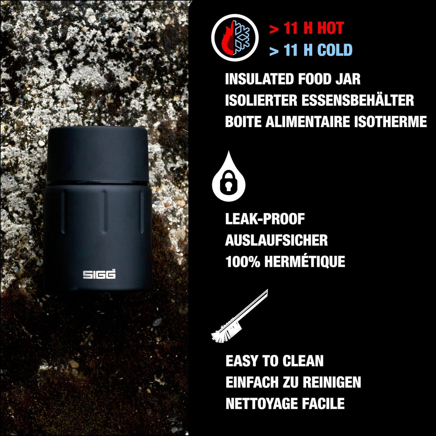 Gemstone Thermobehälter, Obsidian 0.75L