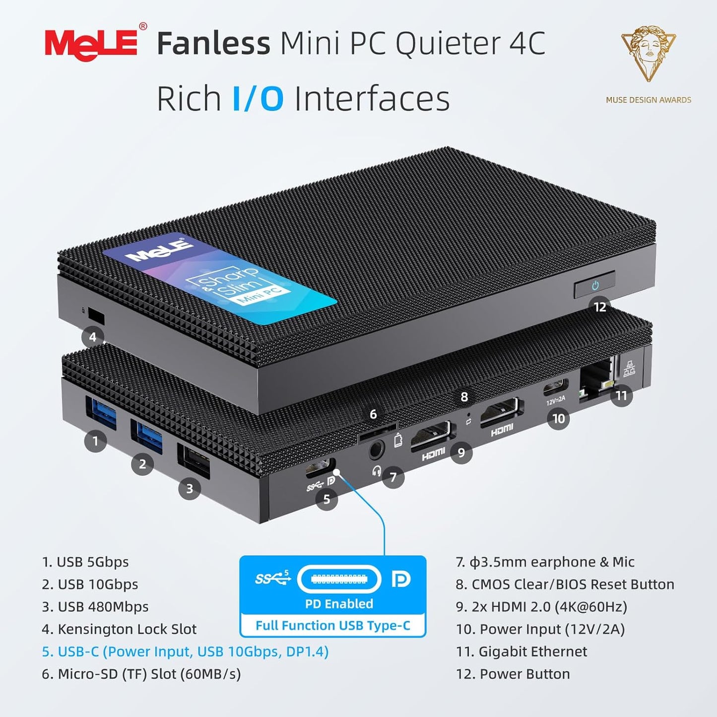 Mini PC Quieter4C N150, N150 32GB+512GB