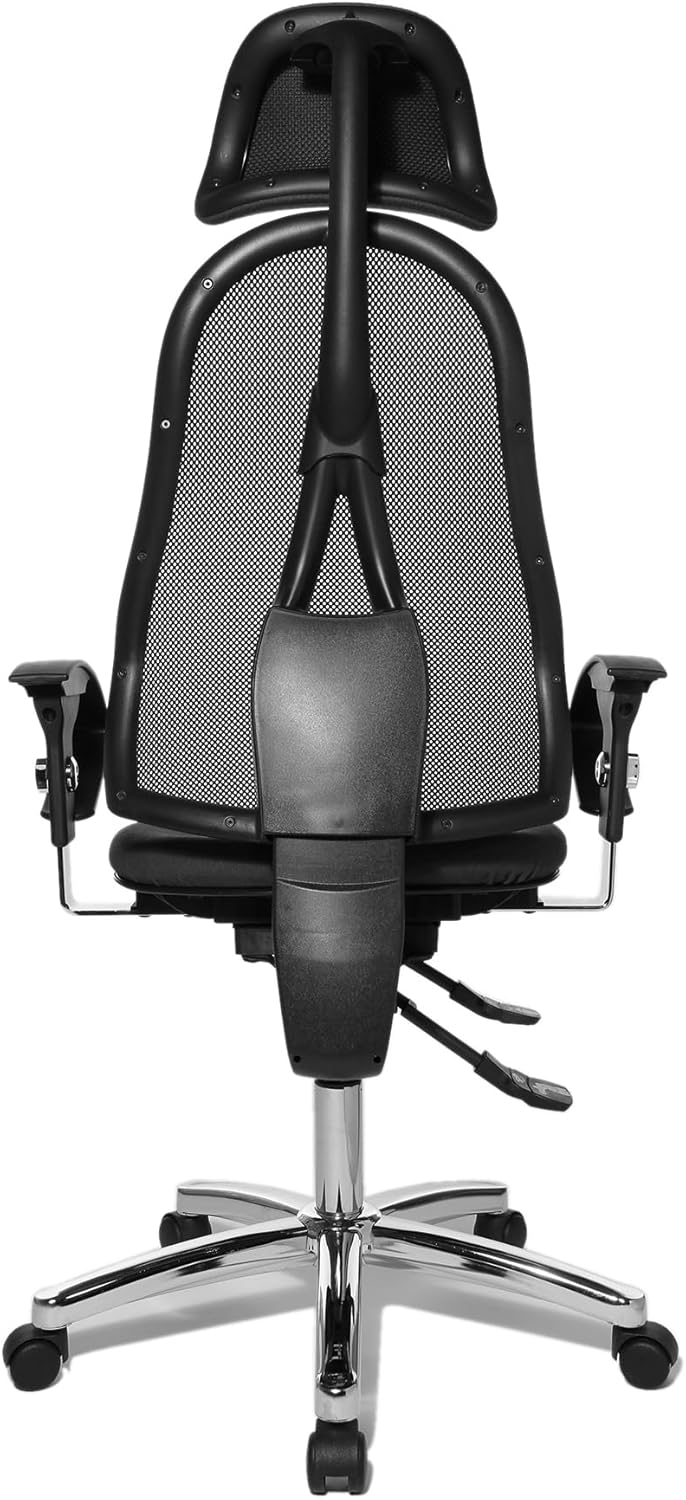 Sitness 45 Fitness-Drehstuhl mit Armlehnen, Anthrazit