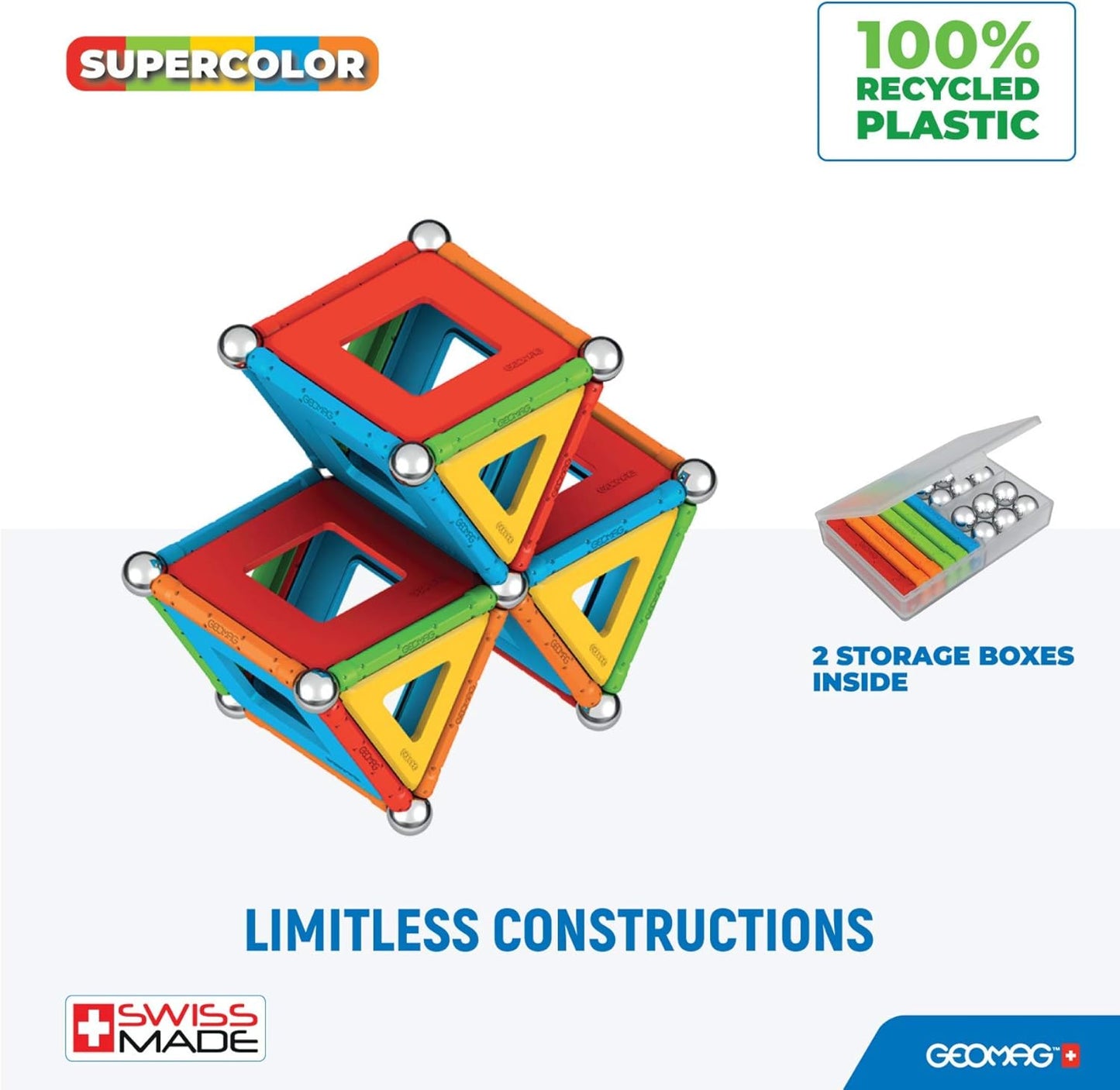 Supercolor Magnetische Bausteine, 78 pz