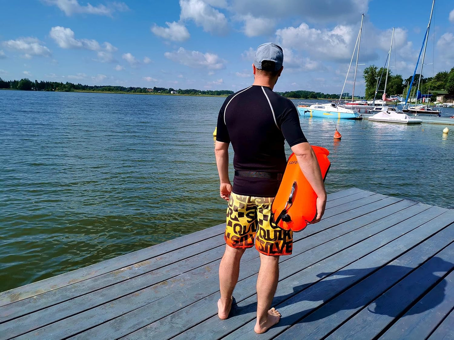 3-in-1 RunSwimmer Sicherheitsboje mit Trockentasche